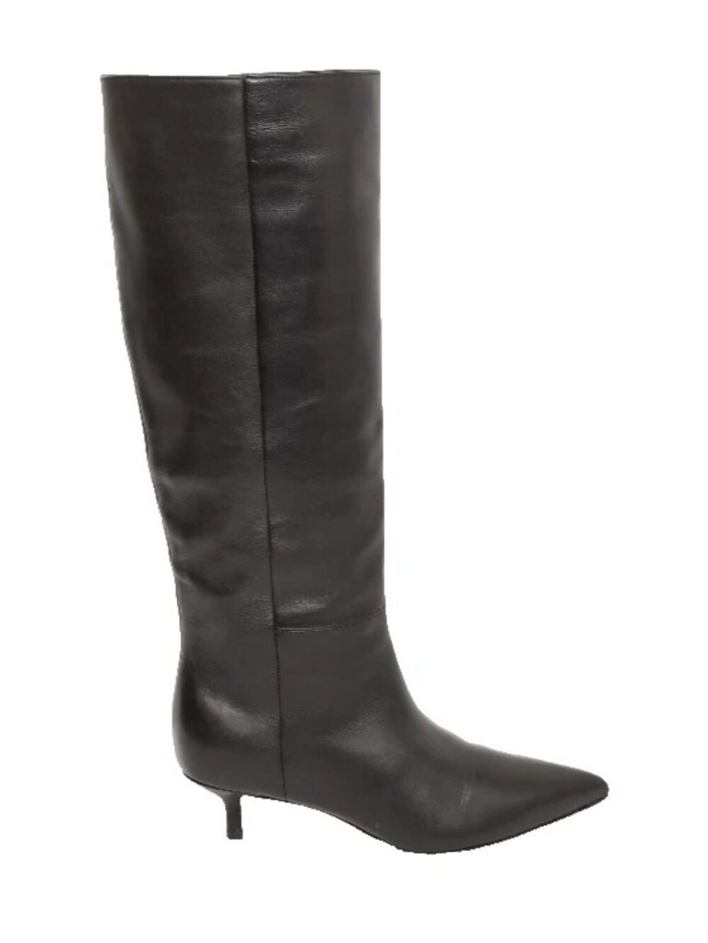 New! VERONICA BEARD Lisa Kitten-Heel Boot Knee High 6.5 Black Leather M DD549